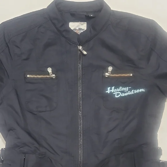 Harley-Davidson Black and Yellow Graphic Bomber Jacket - Picture 16 of 16